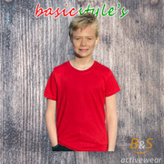 BSI 401 - Children's Short Sleeve Crew Neck T-Shirt 60% Cotton 40% polyester double dye.