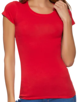 H 3001 Women's Round -Neck Short Sleeve body fitted T-shirt . - B&S Activewear