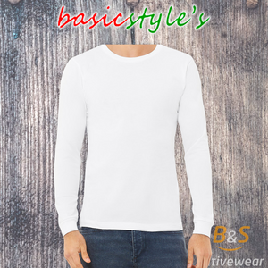 BSI 107 - Blister Packed Men's Long Sleeve 100% Cotton Crew Neck T-Shirt - B&S Activewear